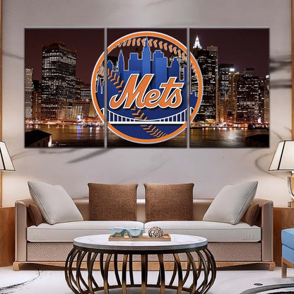 Baseball Wall Art - BB5046 - New York Mets A Night in the City - Baseball Poster - Baseball Canvas