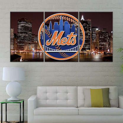 Baseball Wall Art - BB5046 - New York Mets A Night in the City - Baseball Poster - Baseball Canvas