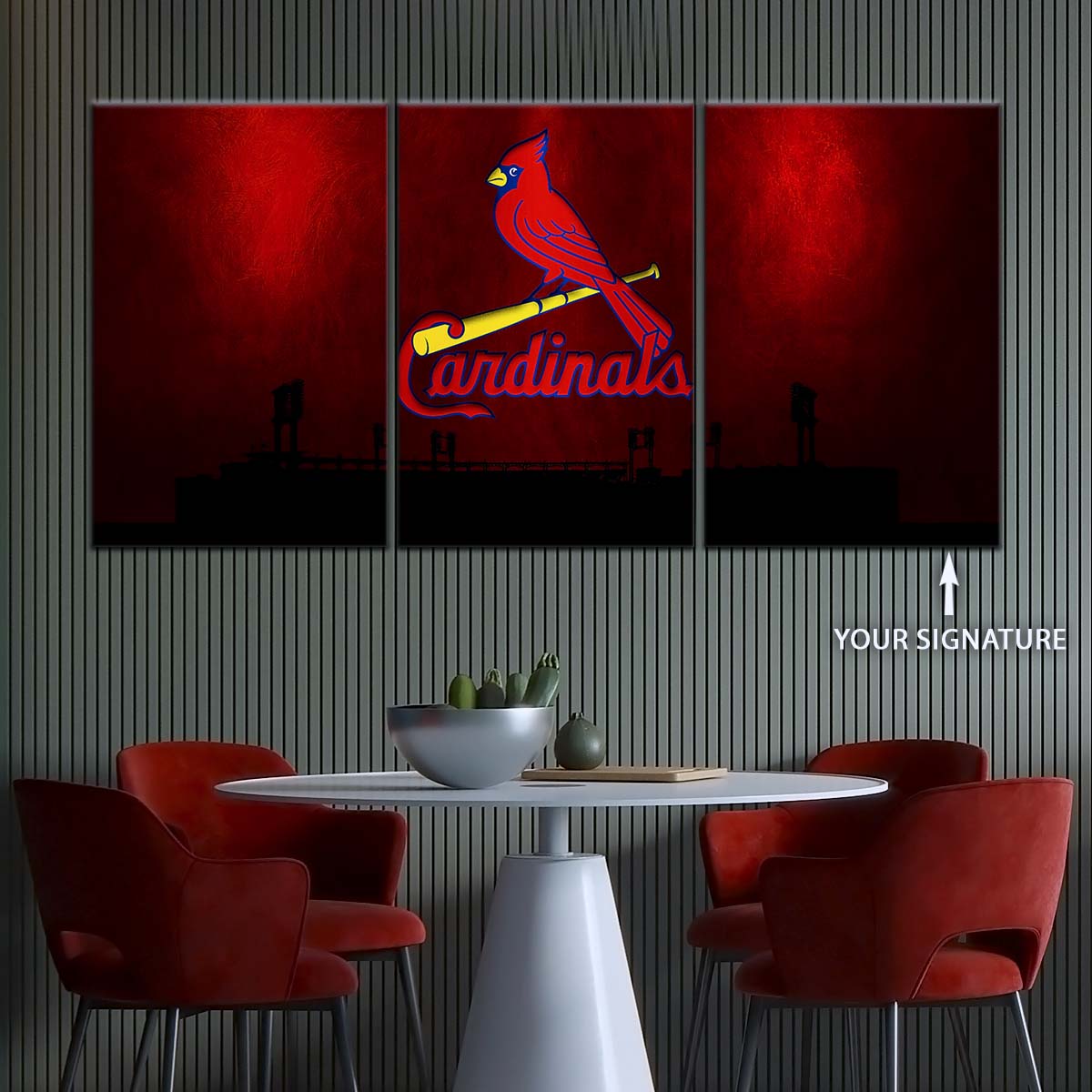 Baseball Canvas Wall Art - BB5047 - Cardinals