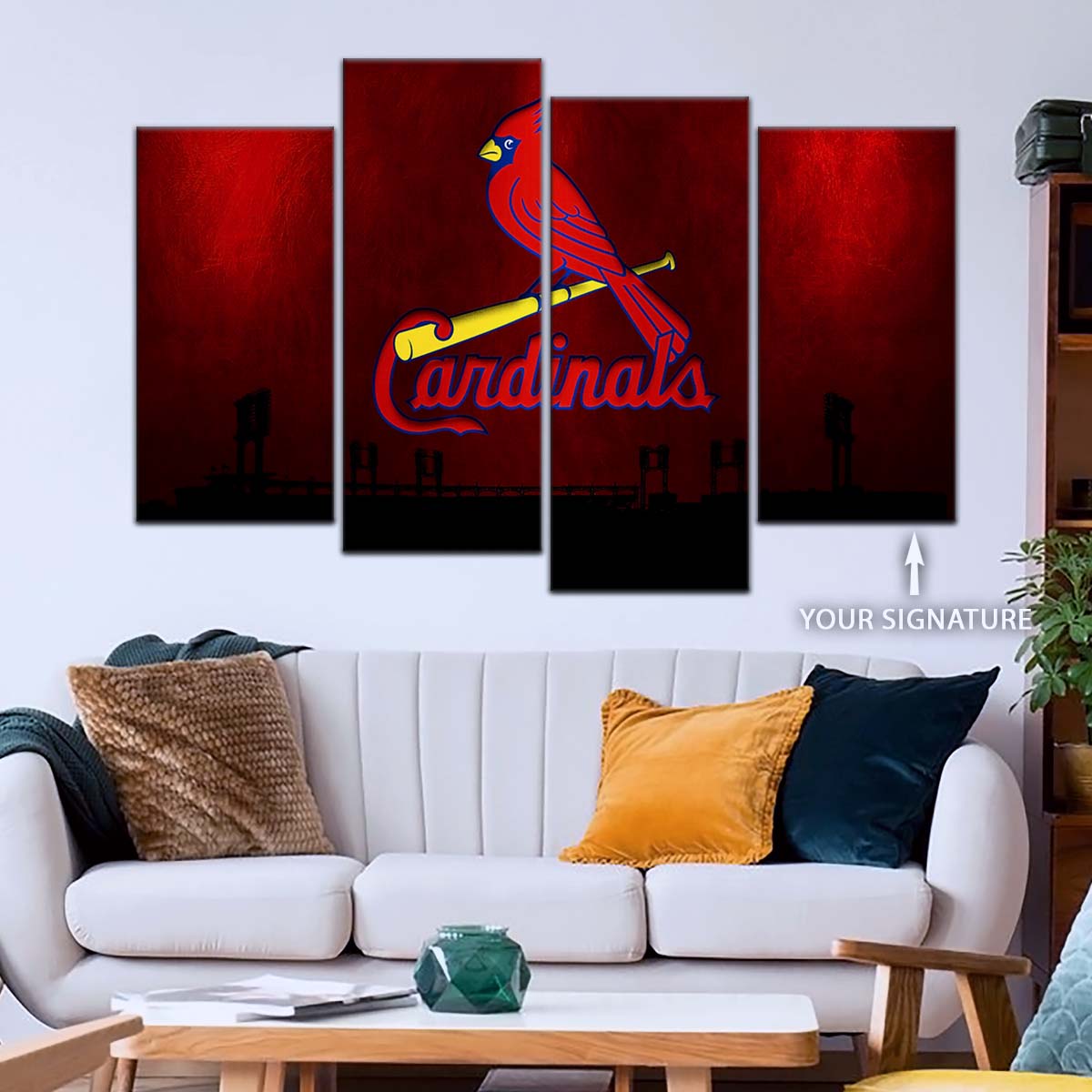 Baseball Canvas Wall Art - BB5047 - Cardinals