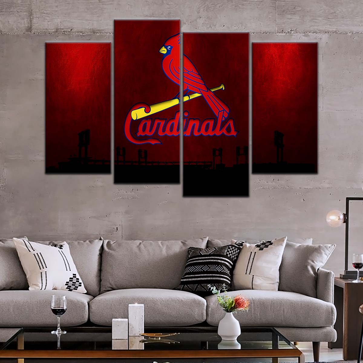 Baseball Canvas Wall Art - BB5047 - Cardinals