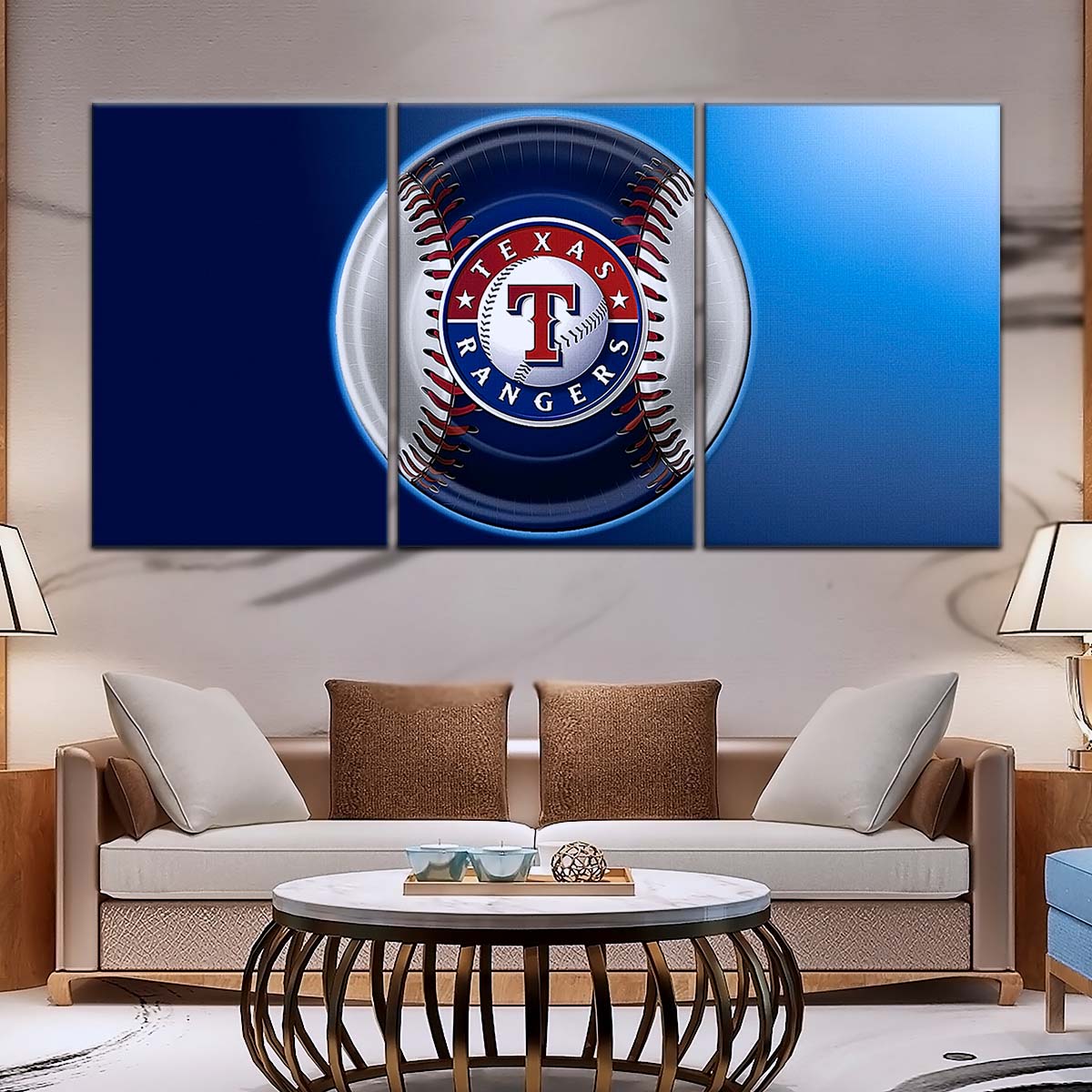 Baseball Canvas Wall Art - BB5048 - Texas Rangers