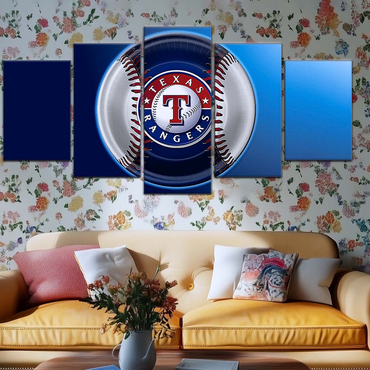 Baseball Wall Art - BB5048 - Texas Rangers - Baseball Poster - Baseball Canvas