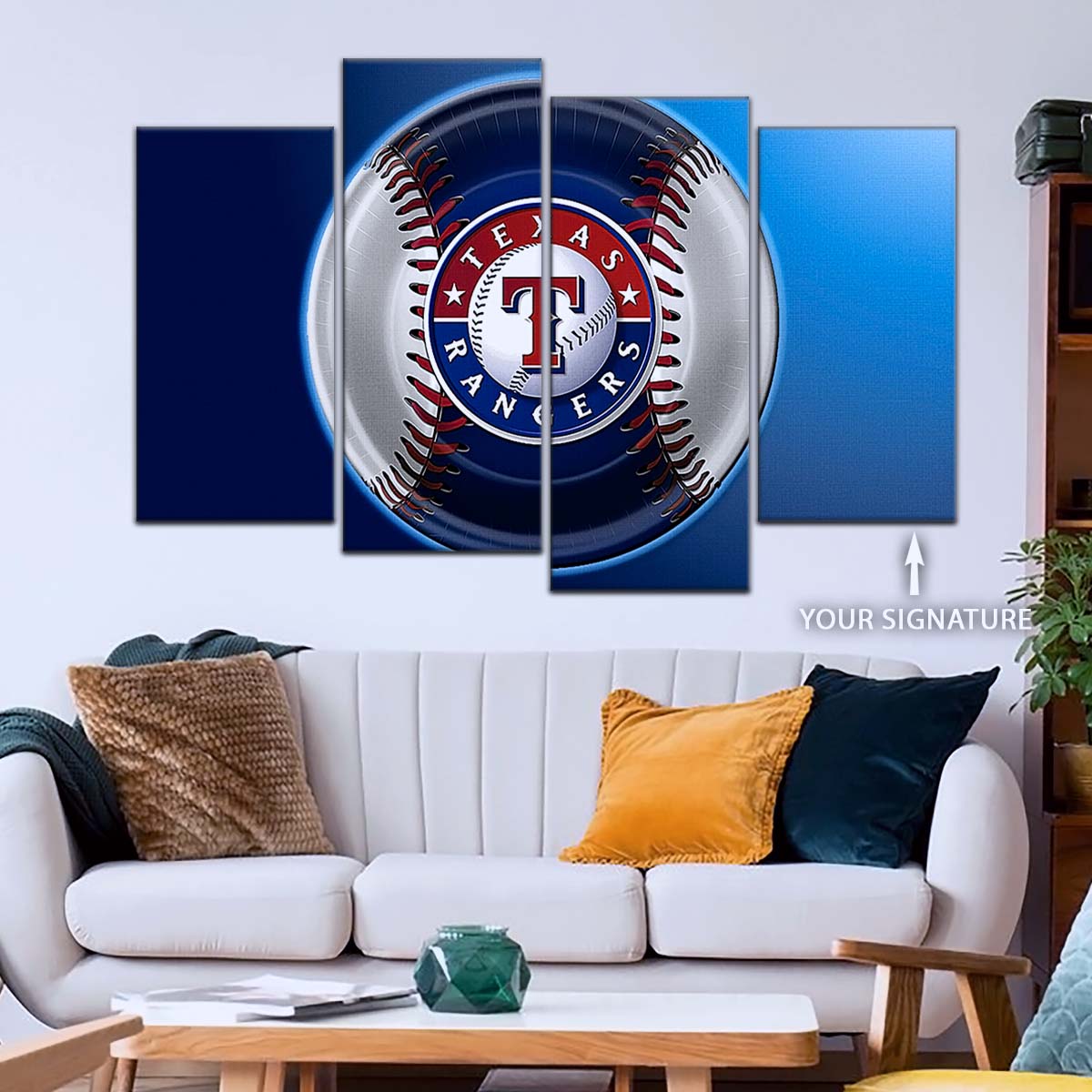 Baseball Wall Art - BB5048 - Texas Rangers - Baseball Poster - Baseball Canvas