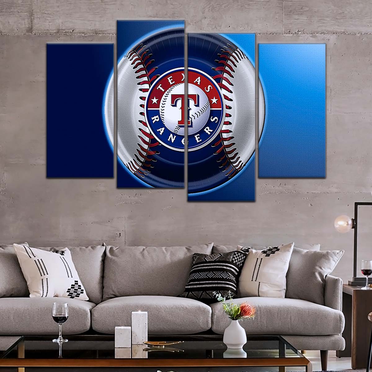 Baseball Wall Art - BB5048 - Texas Rangers - Baseball Poster - Baseball Canvas