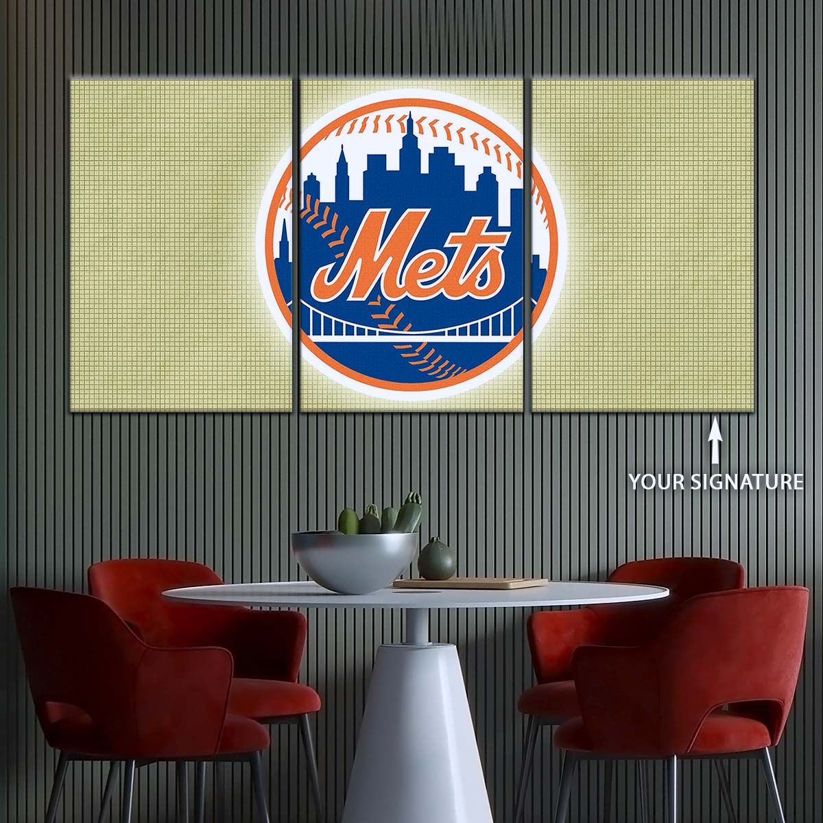 Baseball Wall Art - BB5049 - New York Mets - Baseball Poster - Baseball Canvas