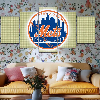 Baseball Wall Art - BB5049 - New York Mets - Baseball Poster - Baseball Canvas