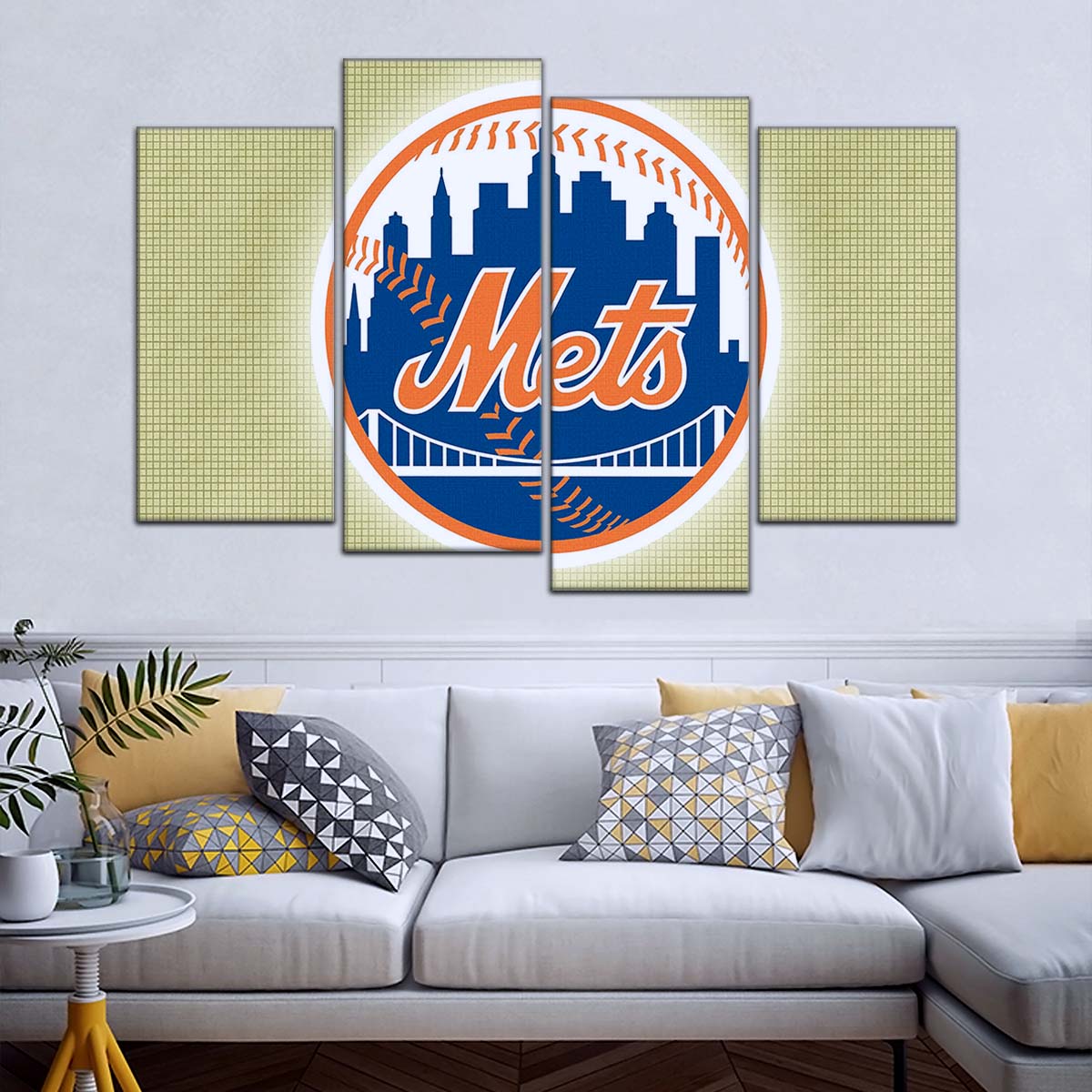 Baseball Wall Art - BB5049 - New York Mets - Baseball Poster - Baseball Canvas