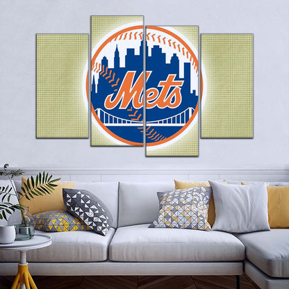 Baseball Wall Art - BB5049 - New York Mets - Baseball Poster - Baseball Canvas