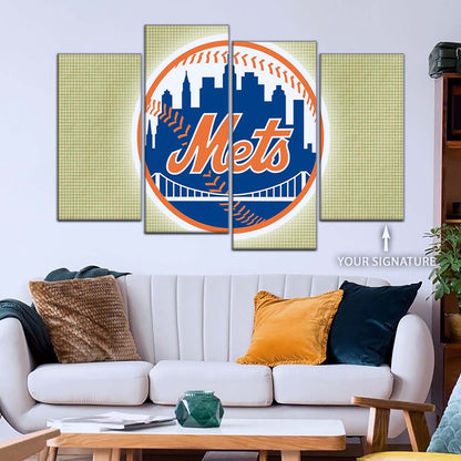 Baseball Wall Art - BB5049 - New York Mets - Baseball Poster - Baseball Canvas