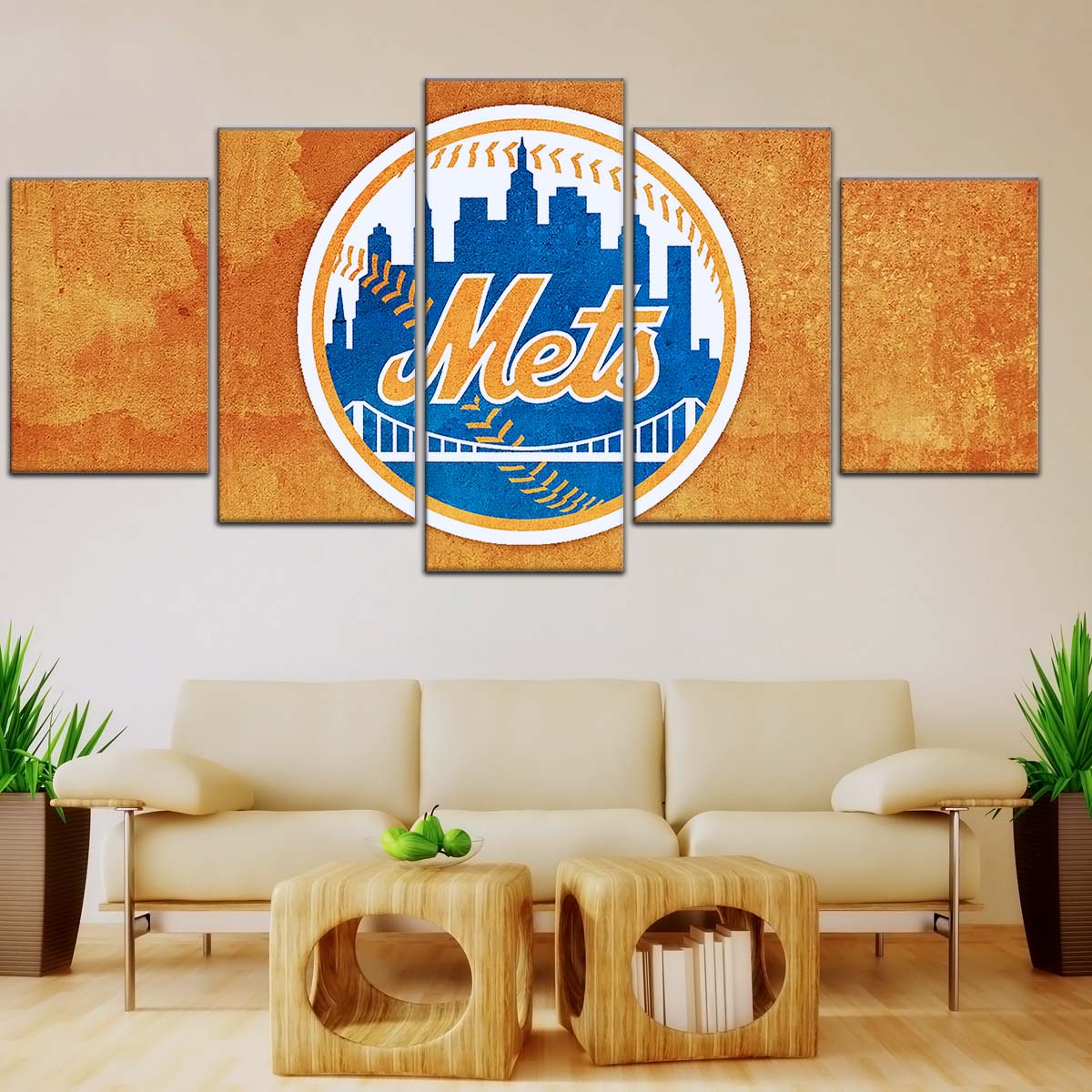 Baseball Wall Art - BB5050 - New York Mets - Baseball Poster - Baseball Canvas