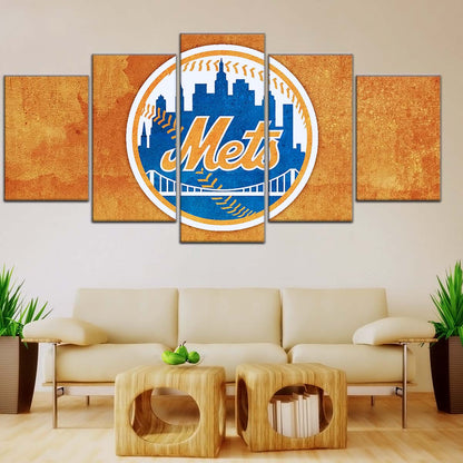 Baseball Wall Art - BB5050 - New York Mets - Baseball Poster - Baseball Canvas