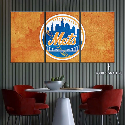 Baseball Wall Art - BB5050 - New York Mets - Baseball Poster - Baseball Canvas