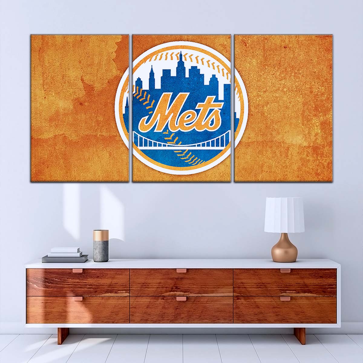 Baseball Wall Art - BB5050 - New York Mets - Baseball Poster - Baseball Canvas