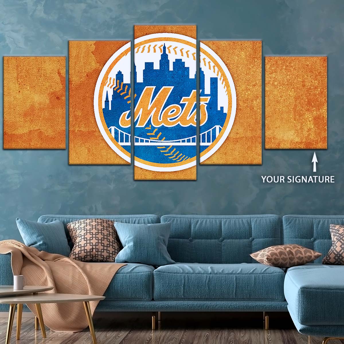 Baseball Wall Art - BB5050 - New York Mets - Baseball Poster - Baseball Canvas