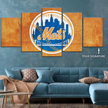 Baseball Wall Art - BB5050 - New York Mets - Baseball Poster - Baseball Canvas