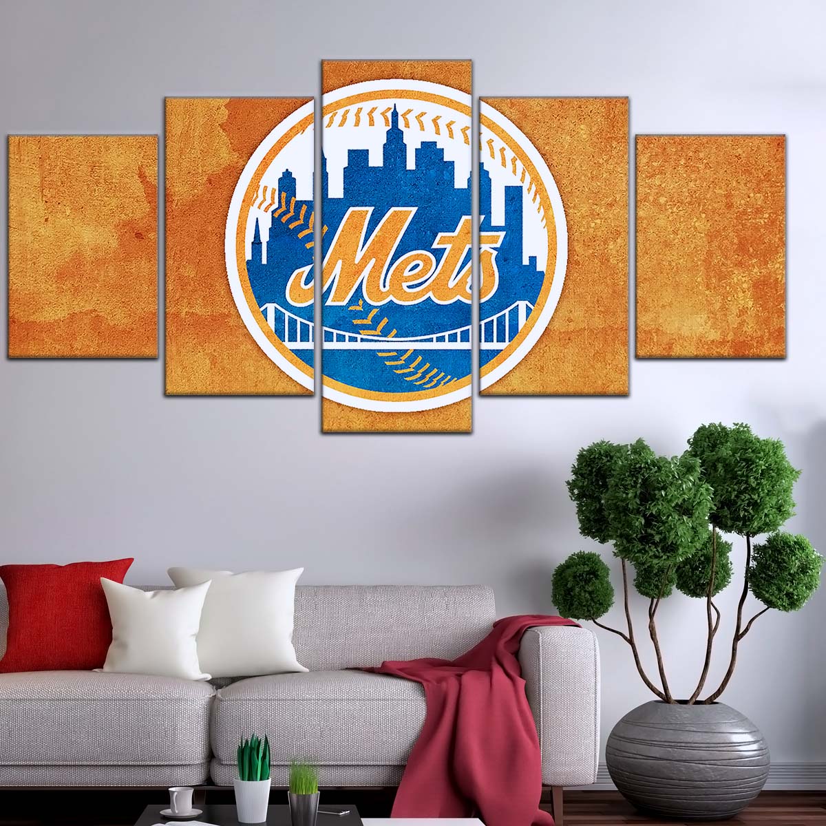 Baseball Wall Art - BB5050 - New York Mets - Baseball Poster - Baseball Canvas