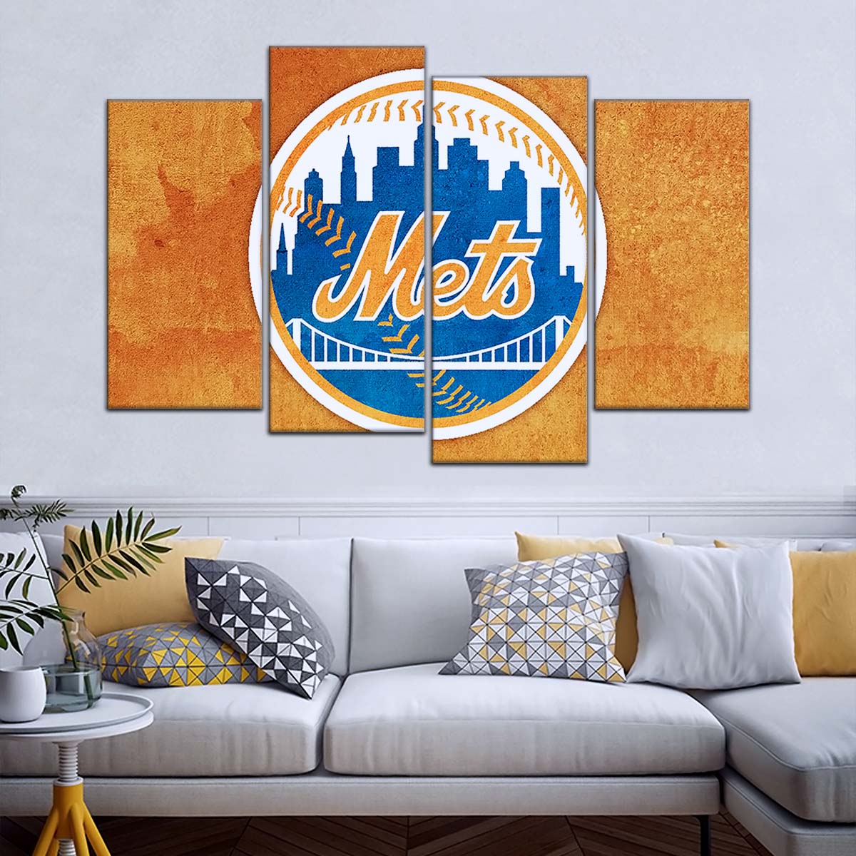 Baseball Wall Art - BB5050 - New York Mets - Baseball Poster - Baseball Canvas