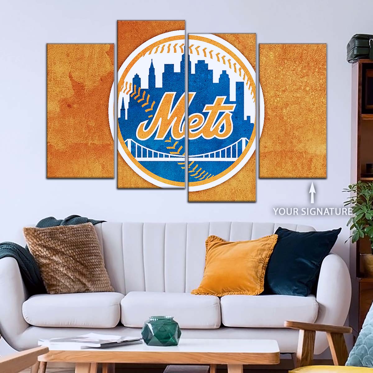 Baseball Wall Art - BB5050 - New York Mets - Baseball Poster - Baseball Canvas