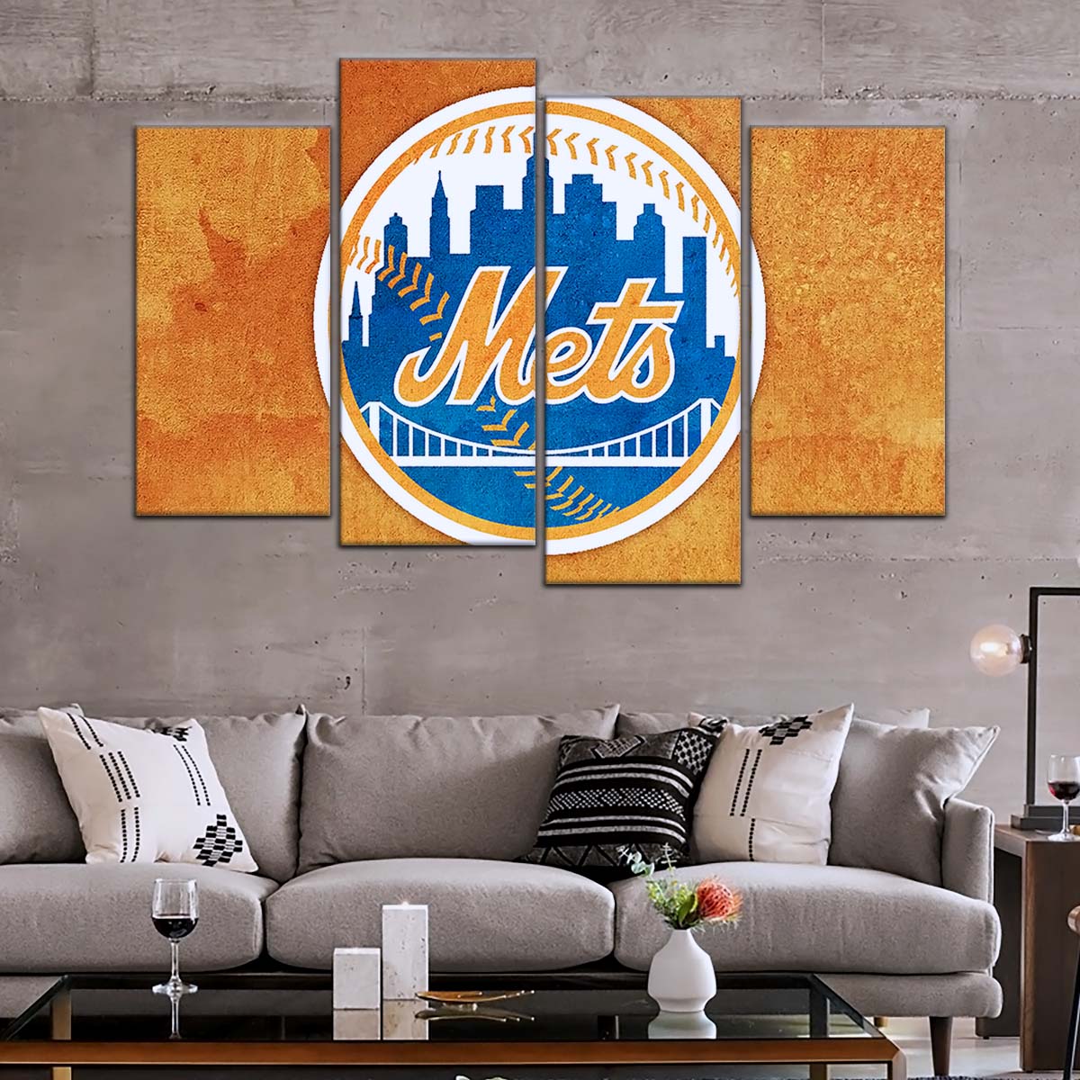 Baseball Canvas Wall Art - BB5050 - New York Mets