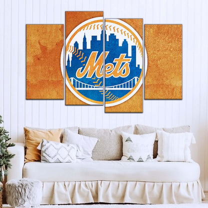 Baseball Wall Art - BB5050 - New York Mets - Baseball Poster - Baseball Canvas