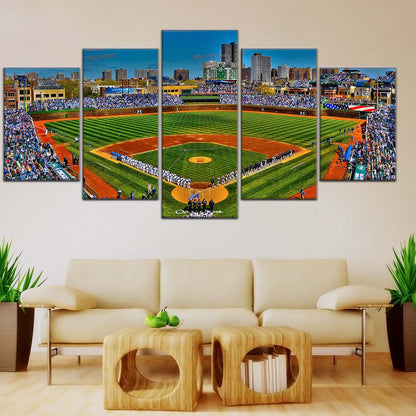 Baseball Wall Art - BB5051 - Wrigley Field A Stunning Of Chicago Baseball - Baseball Poster - Baseball Canvas