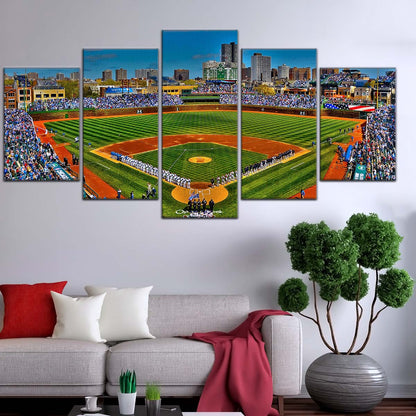 Baseball Wall Art - BB5051 - Wrigley Field A Stunning Of Chicago Baseball - Baseball Poster - Baseball Canvas