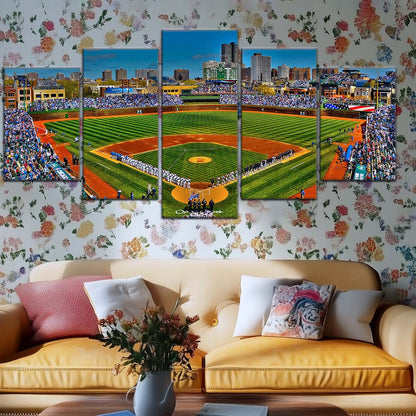 Baseball Wall Art - BB5051 - Wrigley Field A Stunning Of Chicago Baseball - Baseball Poster - Baseball Canvas