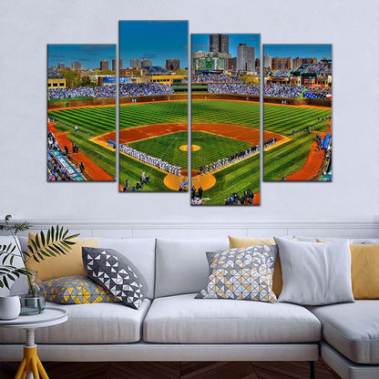 Baseball Wall Art - BB5051 - Wrigley Field A Stunning Of Chicago Baseball - Baseball Poster - Baseball Canvas