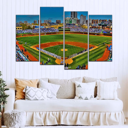 Baseball Wall Art - BB5051 - Wrigley Field A Stunning Of Chicago Baseball - Baseball Poster - Baseball Canvas
