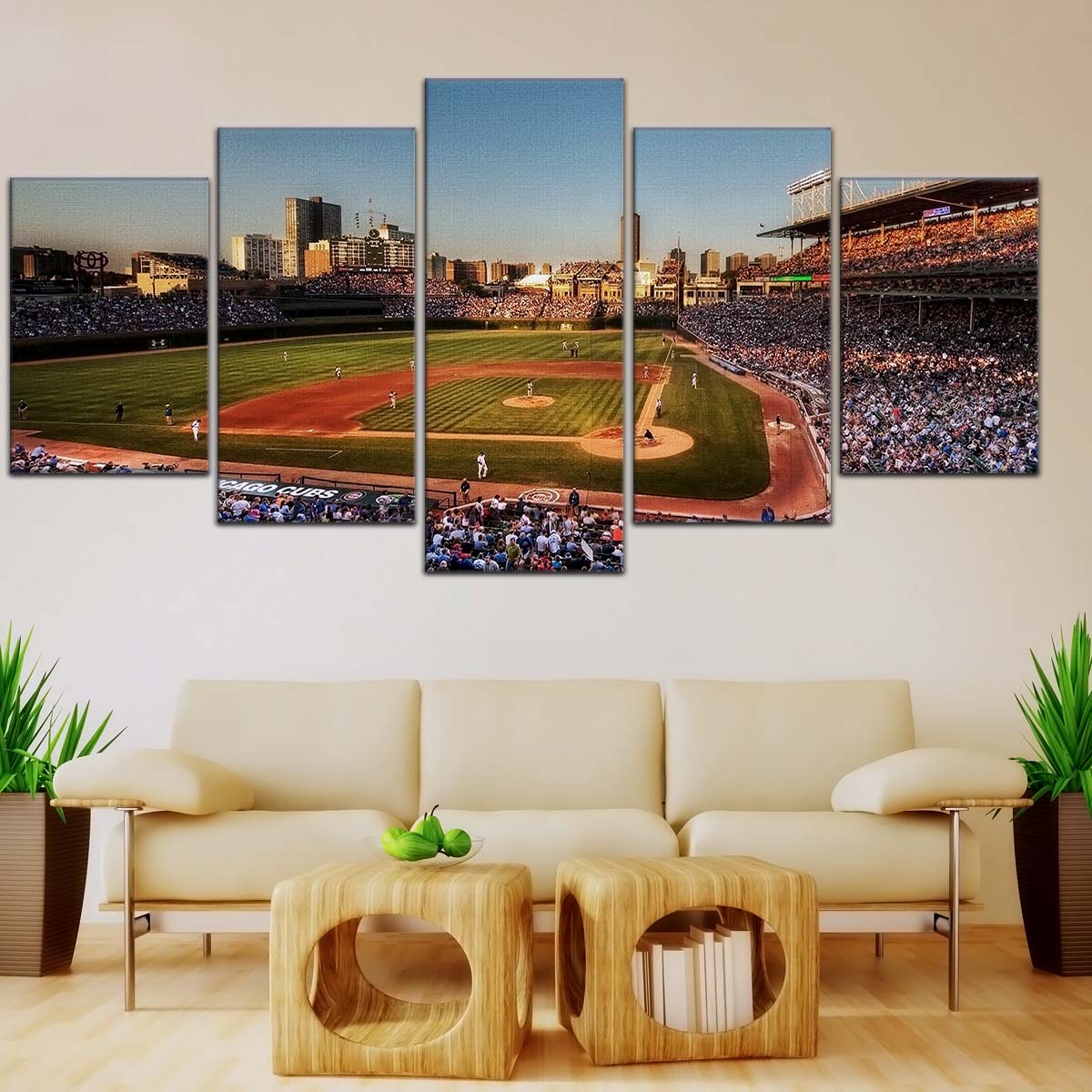 Baseball Wall Art - BB5052 - Baseball MLB Stadium Chicago Cubs - Baseball Poster - Baseball Canvas