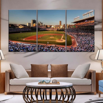 Baseball Wall Art - BB5052 - Baseball MLB Stadium Chicago Cubs - Baseball Poster - Baseball Canvas