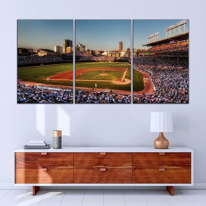 Baseball Wall Art - BB5052 - Baseball MLB Stadium Chicago Cubs - Baseball Poster - Baseball Canvas
