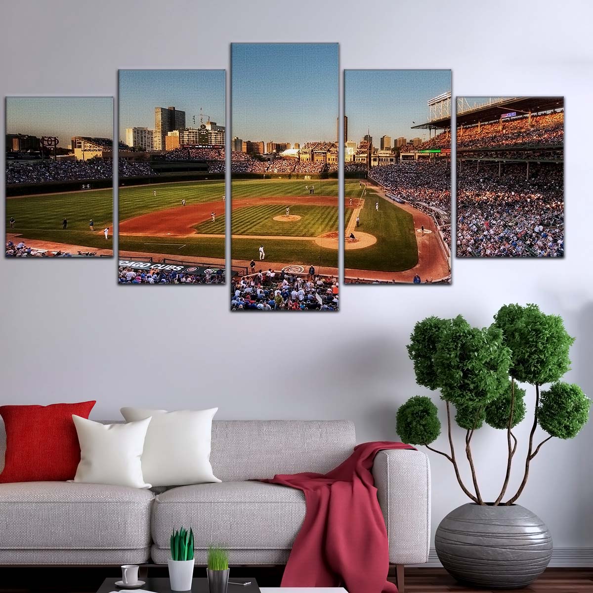 Baseball Wall Art - BB5052 - Baseball MLB Stadium Chicago Cubs - Baseball Poster - Baseball Canvas
