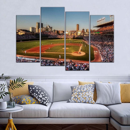 Baseball Canvas Wall Art - BB5052 - Baseball MLB Stadium Chicago Cubs