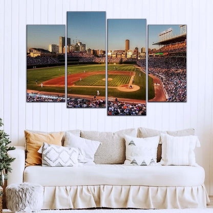 Baseball Wall Art - BB5052 - Baseball MLB Stadium Chicago Cubs - Baseball Poster - Baseball Canvas