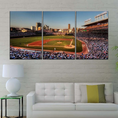 Baseball Canvas Wall Art - BB5052 - Baseball MLB Stadium Chicago Cubs