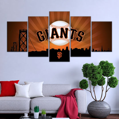 Baseball Canvas Wall Art - BB5037 - San Francisco Giants Sports
