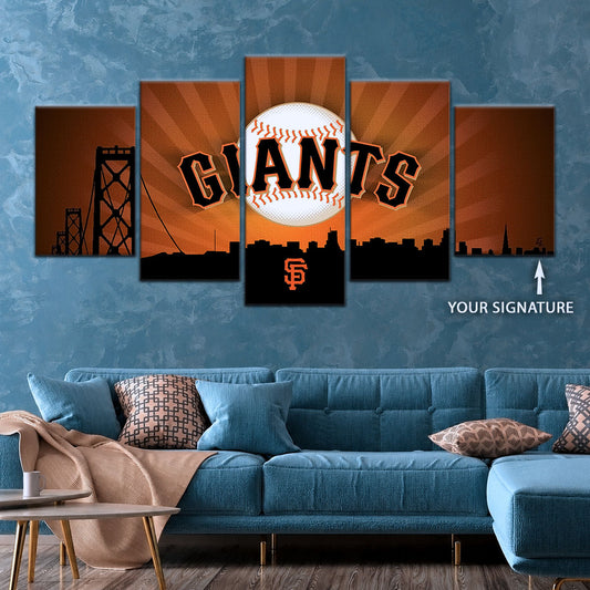 Baseball Canvas Wall Art - BB5037 - San Francisco Giants Sports
