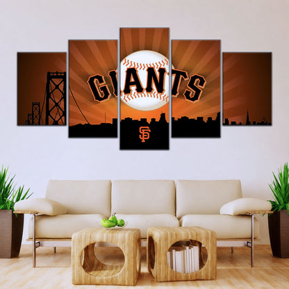 Baseball Canvas Wall Art - BB5037 - San Francisco Giants Sports