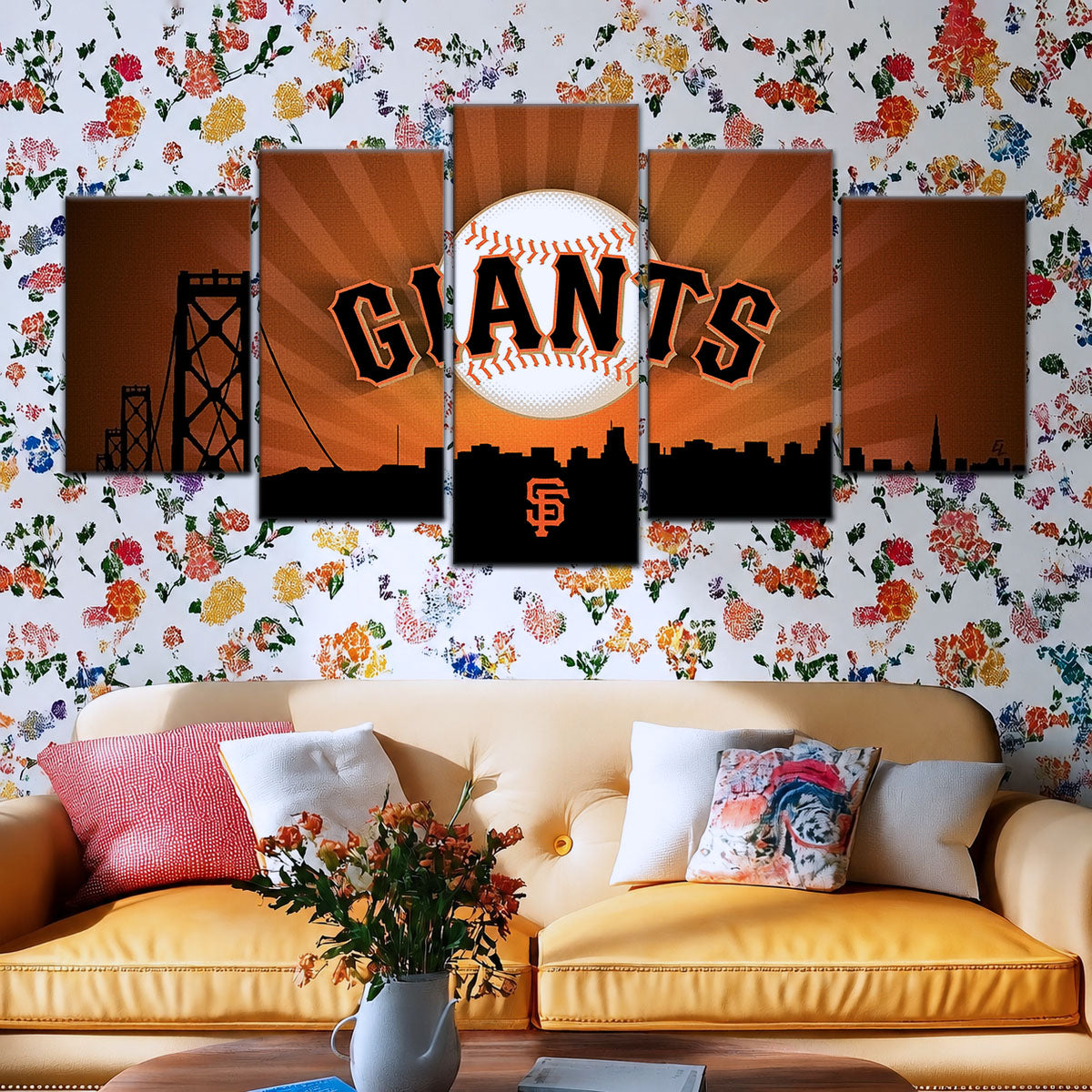 Baseball Canvas Wall Art - BB5037 - San Francisco Giants Sports
