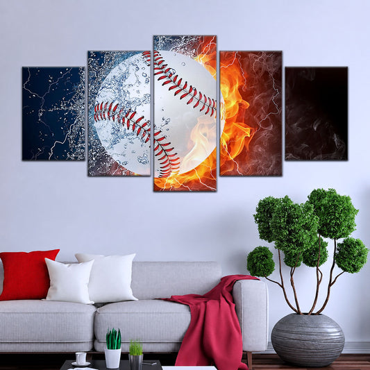 Baseball Canvas Wall Art - BB5040 - Epic Baseball Blaze