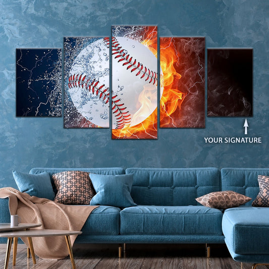 Baseball Canvas Wall Art - BB5040 - Epic Baseball Blaze