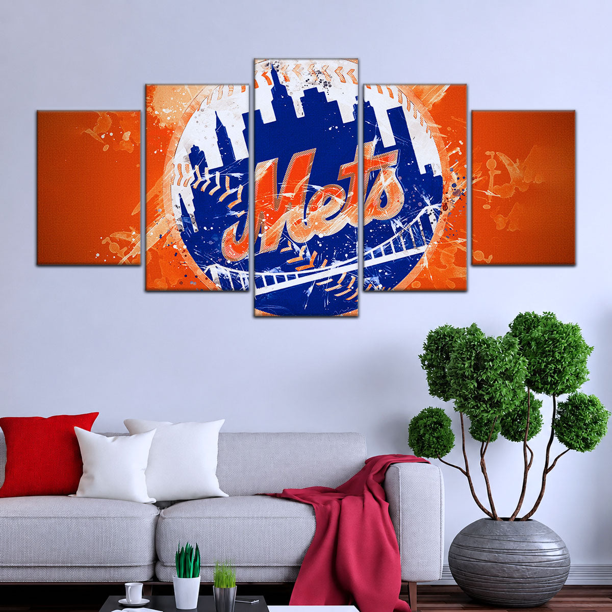 Baseball Canvas Wall Art - BB5041 - New York Mets - MLB Pride in Every Stitch