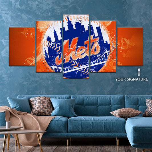 Baseball Canvas Wall Art - BB5041 - New York Mets - MLB Pride in Every Stitch