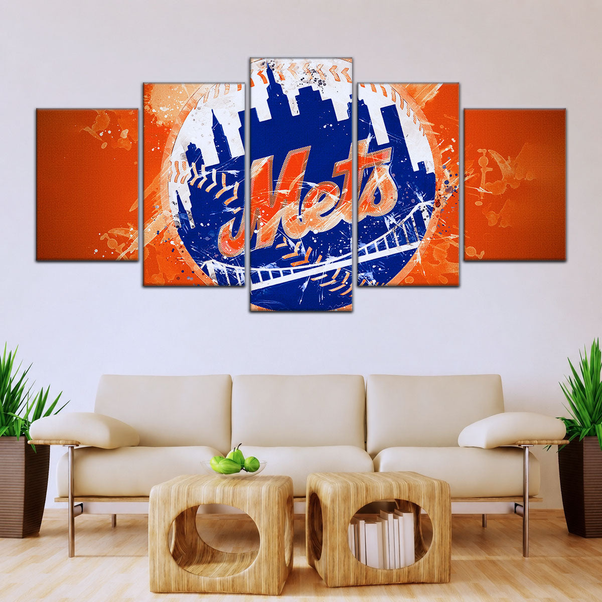 Baseball Canvas Wall Art - BB5041 - New York Mets - MLB Pride in Every Stitch