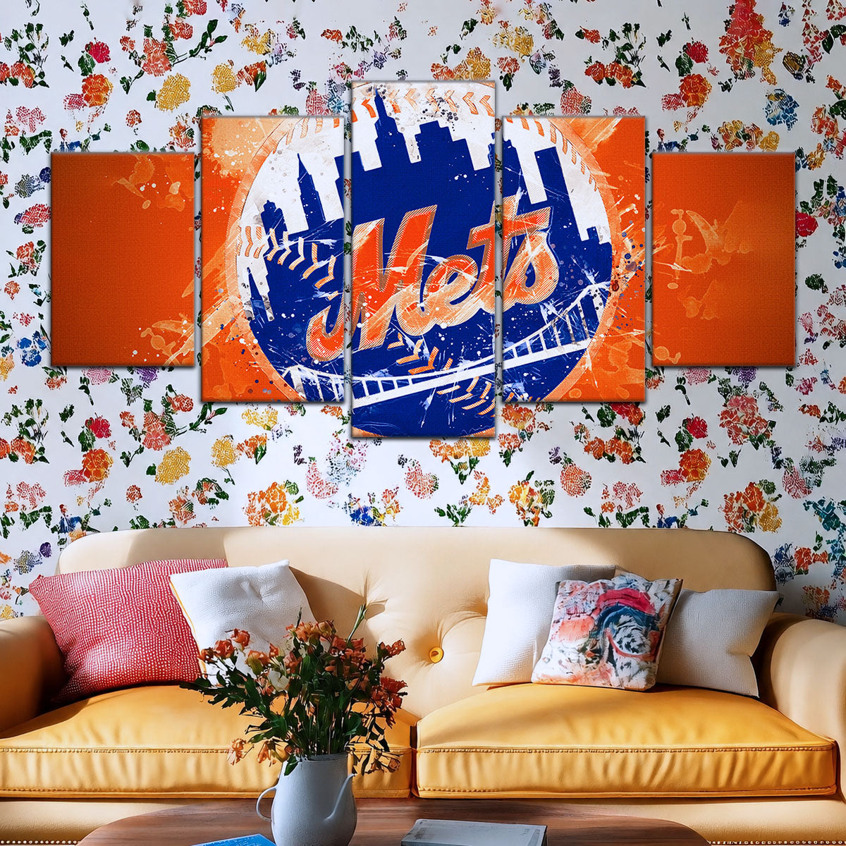 Baseball Canvas Wall Art - BB5041 - New York Mets - MLB Pride in Every Stitch