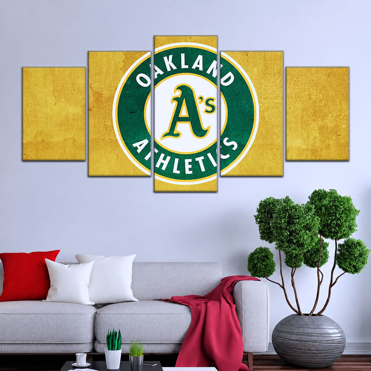 Baseball Canvas Wall Art - BB5042 - Oakland Athletics Sports