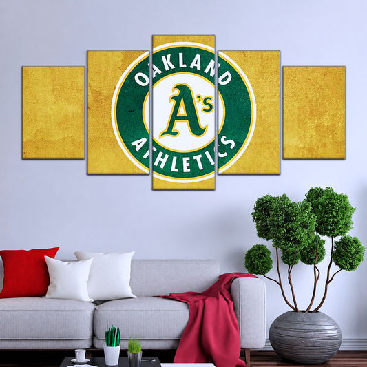 Baseball Canvas Wall Art - BB5042 - Oakland Athletics Sports