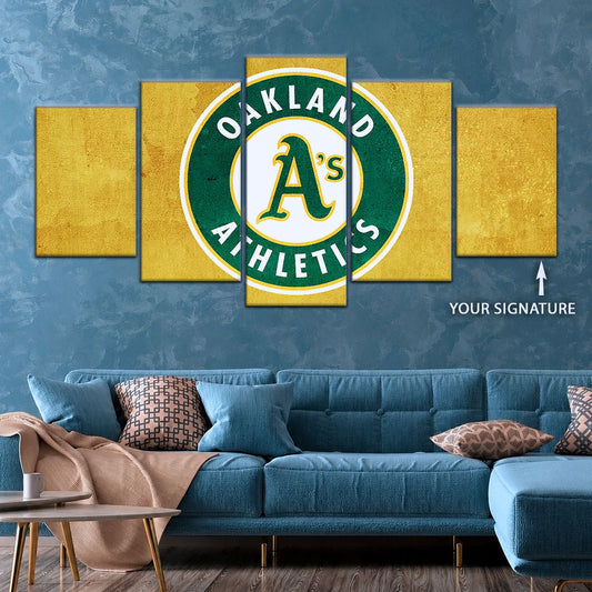 Baseball Canvas Wall Art - BB5042 - Oakland Athletics Sports